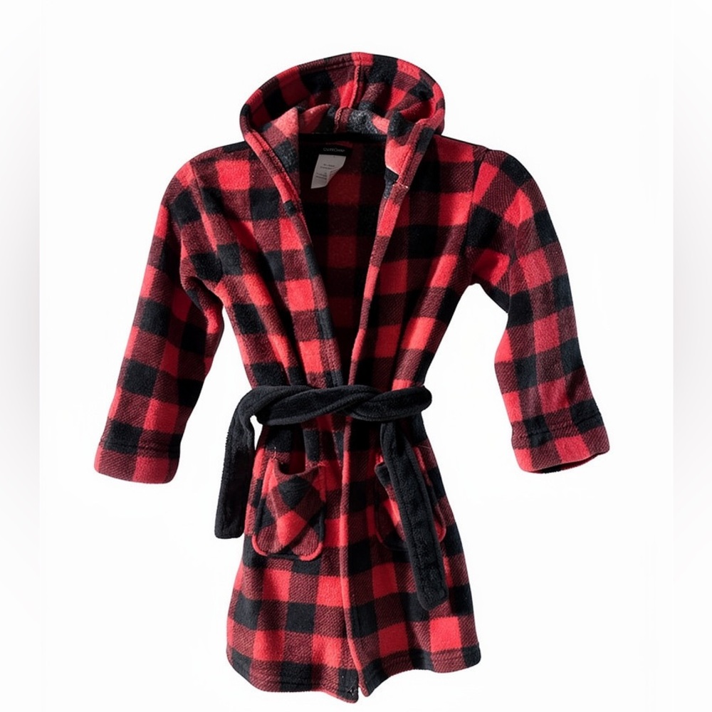 Cuddl Duds Red and Black Checkered Kids Robe